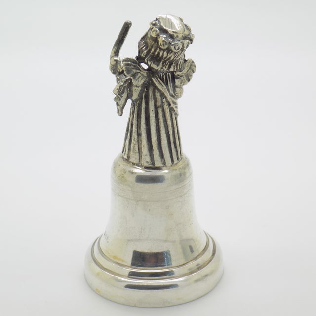 Vintage Italian Handmade Genuine Silver Angel Bell by Brandimarti, 1980s For Sale - Image 6 of 13