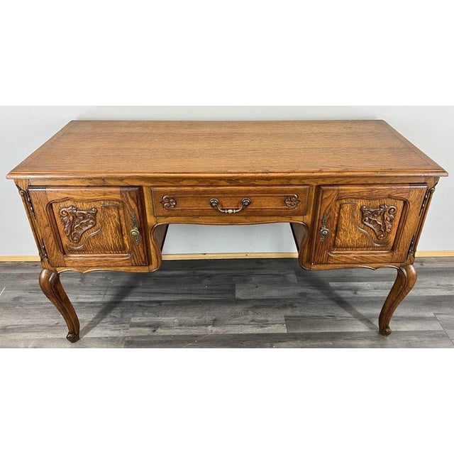 Vintage French Louis XIV Carved Oak Sideboard For Sale - Image 12 of 12