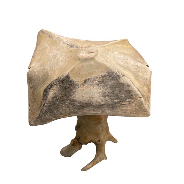 2000 - 2009 Whimsical Hand-Carved Teak Root Mushroom Garden Sculpture For Sale - Image 5 of 12