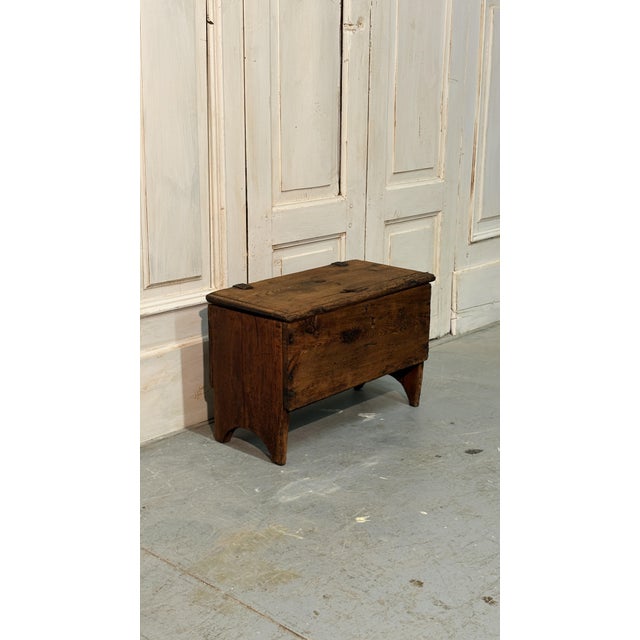 A rustic 19th-century fir wood chest, simple and authentic, with all the charm of traditional mountain furniture. A...
