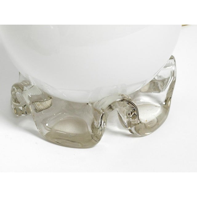 Glass White and Transparent Glass Table Lamps from Limburg, 1960s, Set of 2 For Sale - Image 7 of 18