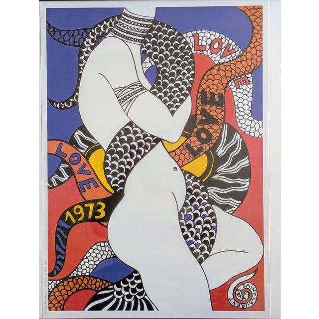 1970s Yves Saint Laurent, Love II, Color Screen Print, 1971 For Sale - Image 5 of 5