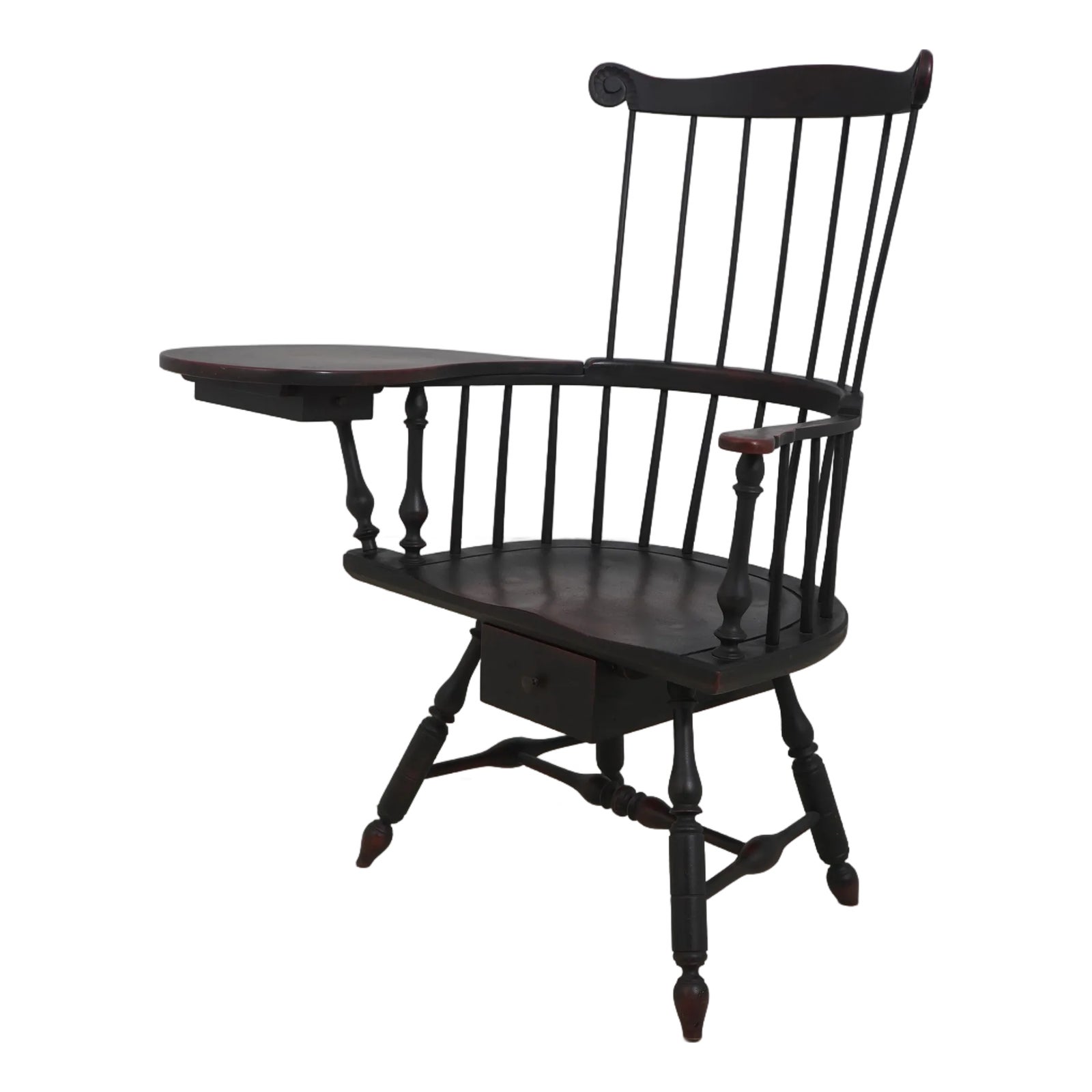 Douglas Boot Bench Made Windsor Desk Armchair | Chairish