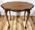 English 20th C Queen Anne Style "Turtle" Form Top Walnut Side Coffee Table For Sale - Image 12 of 13