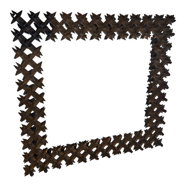 Large Antique Crown of Thorns Picture Frame For Sale