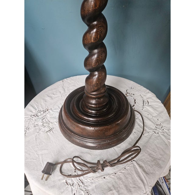 Vintage Barley Twist Floor Lamp Table For Sale - Image 11 of 12