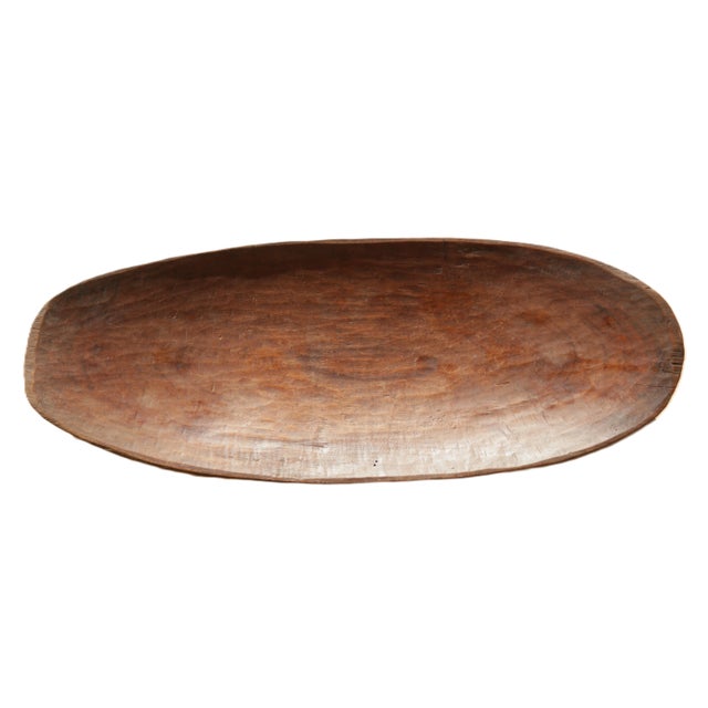 Wood 1960s Tribal Feast Offering Tray, Hand Hewn Wood Bowl by the Indigenous Mentawei, Indonesia For Sale - Image 7 of 18