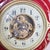 19th Century French Farcot Skeleton Clock Sang De Boeuf Ceramic Case For Sale - Image 4 of 13