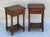 Neo-Basque Carved Oak Single Drawer Nightstands by Charles Dudouyt, France, 1930s, Set of 2 For Sale - Image 3 of 11