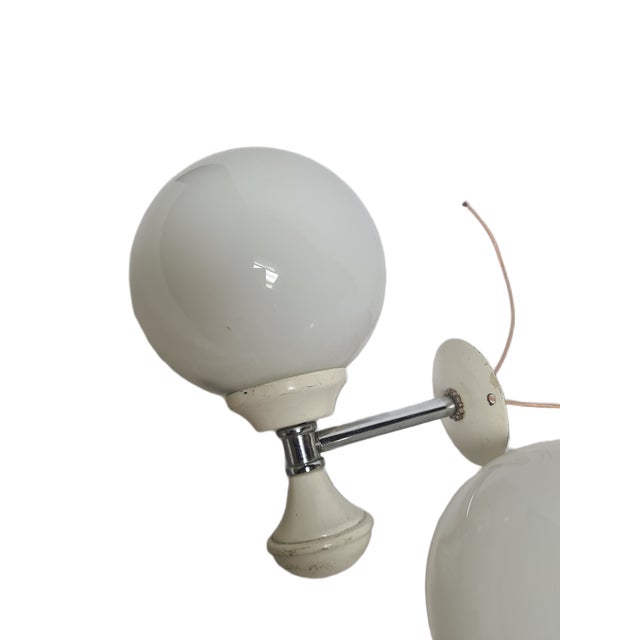 Silver Art Deco Sconces, Poland, 1970s, Set of 2 For Sale - Image 8 of 11