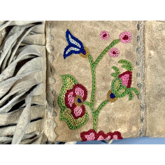 Antique Native American Cree Indian Embroidered Rifle Scabbard For Sale - Image 4 of 10
