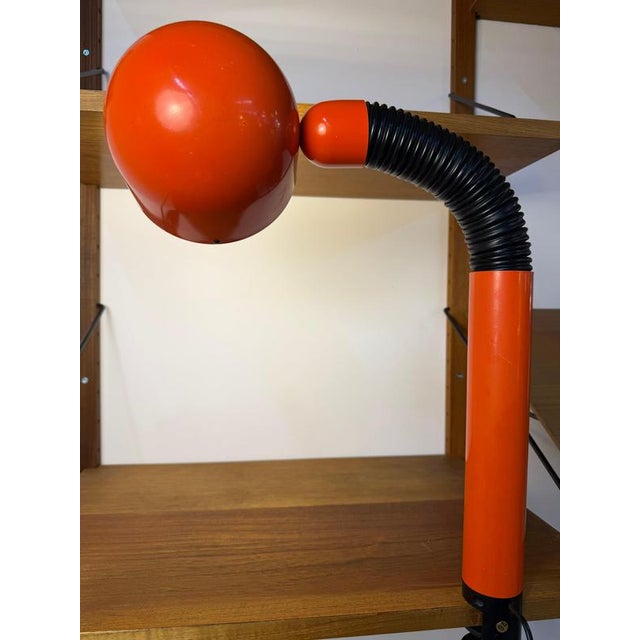 2000 - 2009 Danish Orange and Black Clamp Lamp For Sale - Image 5 of 11