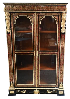 French Boulle Vitrine Display Cabinet