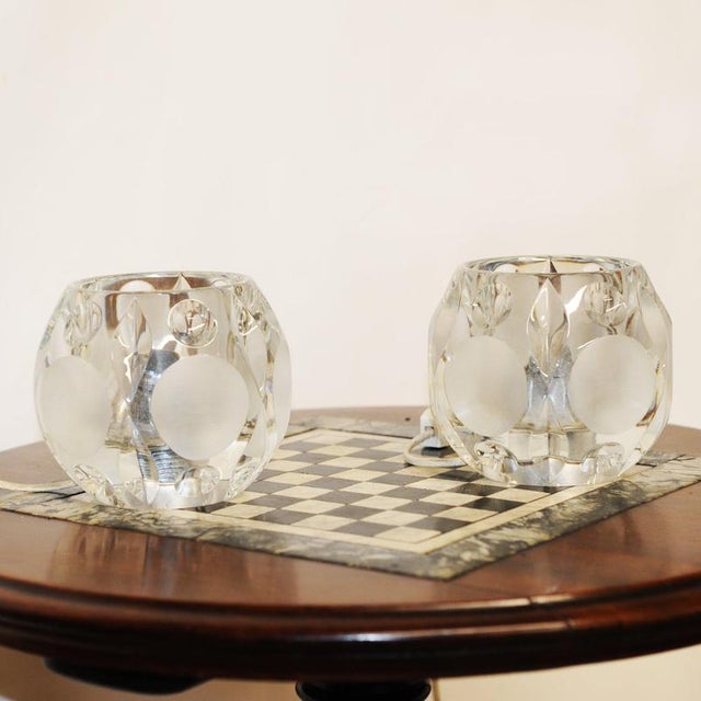 German Frosted Glass Circular Table Lamps from Peill & Putzler, 1970s, Set of 2 For Sale - Image 10 of 10