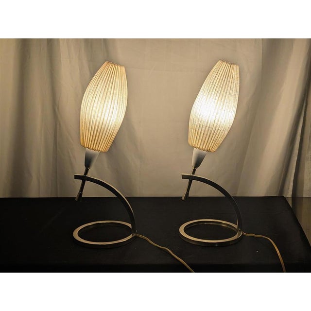 Metal Brass Table Lamps, 1960s, Set of 2 For Sale - Image 7 of 8