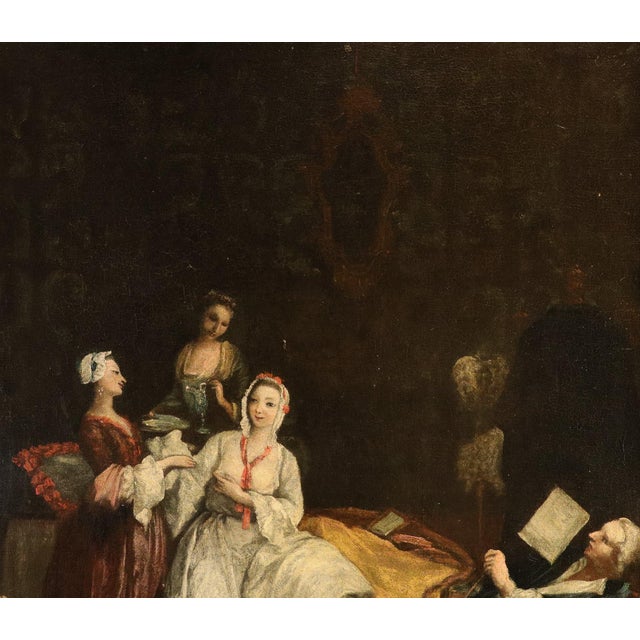 Pietro Longhi, The Awakening of the Lady, 18th Century, Oil Painting on Canvas, Framed For Sale - Image 7 of 10