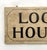 Circa 1930s/40s one sided hand lettered with border wood "Look House" sign, signed on lower right corner by sign painter....