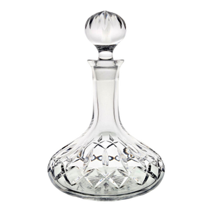 Late 20th Century Atlantis Miguel Lead Crystal Ship's Whiskey Decanter With Stopper