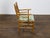 Brown Set of Four Midcentury English Faux Bamboo Armchairs with Thin Cushions For Sale - Image 8 of 12