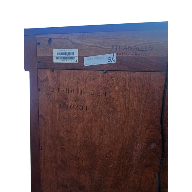 1990s Ethan Allen American Impressions Curio Cabinet Display Hutch Mission Arts Crafts For Sale - Image 11 of 11