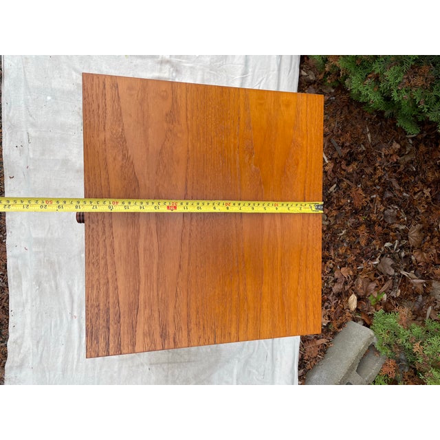 Brown Mid 20th Century Danish Modern Teak Rolling File Cabinet For Sale - Image 8 of 9