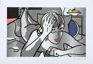 After Roy Lichtenstein, "Thinking Nude", 1990s, Silk-Screen