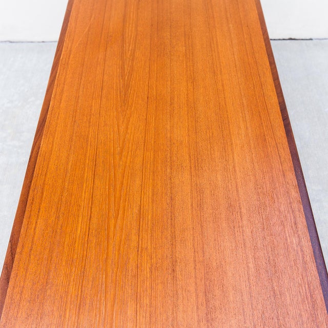 Sculptural Danish Modern Two-Tier Floating Top Teak Coffee Table by Arne Hovmand Olsen, Attributed For Sale - Image 9 of 15