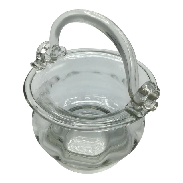 Venetian Glass Basket Bowl For Sale