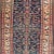 Antique Kurdish Rug With All-Over Geometric Design on a Blue Background For Sale - Image 4 of 12