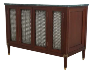 McLain Weisland Regency Custom Mahogany Marble Top Credenza