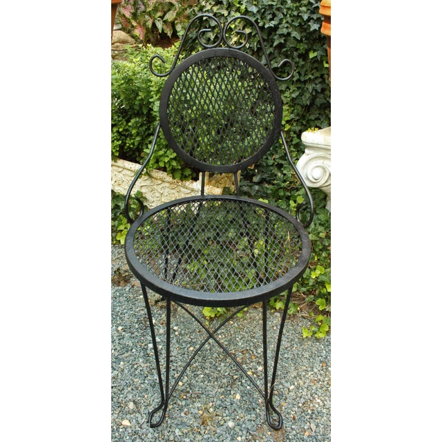 Vintage MidCentury Wrought Iron Garden Set 5 Pieces Chairish