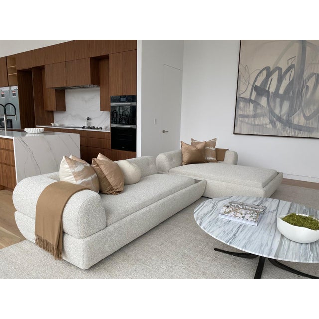 Pasargad Home Amara Beige Sectional Sofa 2 Pieces Set For Sale - Image 9 of 9