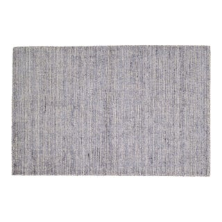 1950s Modern Indian Handloom Wool/Bamboo Rug, 3'x12' For Sale