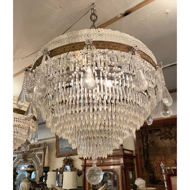 19th Century Pair of Vintage Wedding Cake Chandelier For Sale - Image 5 of 10