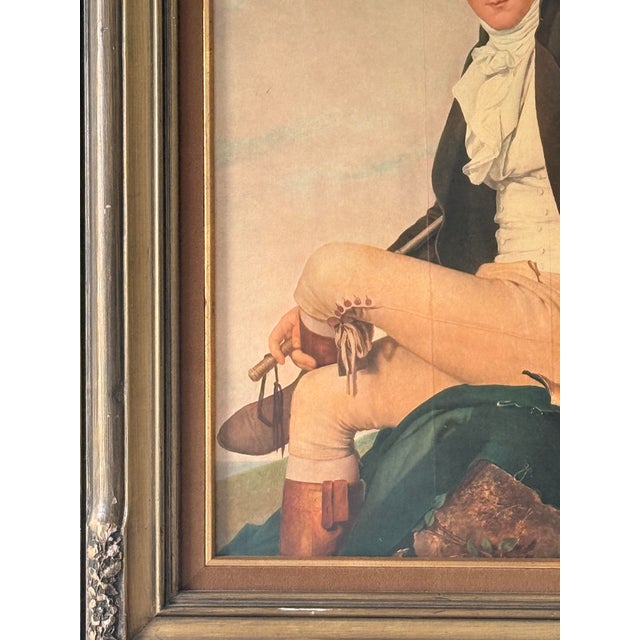 Mid 20th Century Jacques Louis David Portrait of Pierre Sériziat Neoclassical Gilt Framed Wall Art For Sale - Image 13 of 14