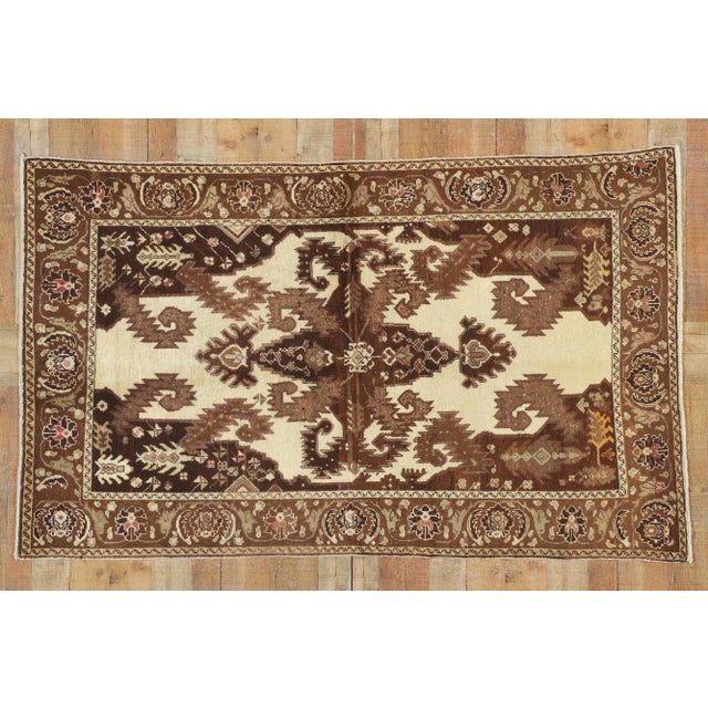 Vintage Turkish Oushak Rug - 04'05 X 07'03 For Sale - Image 9 of 9