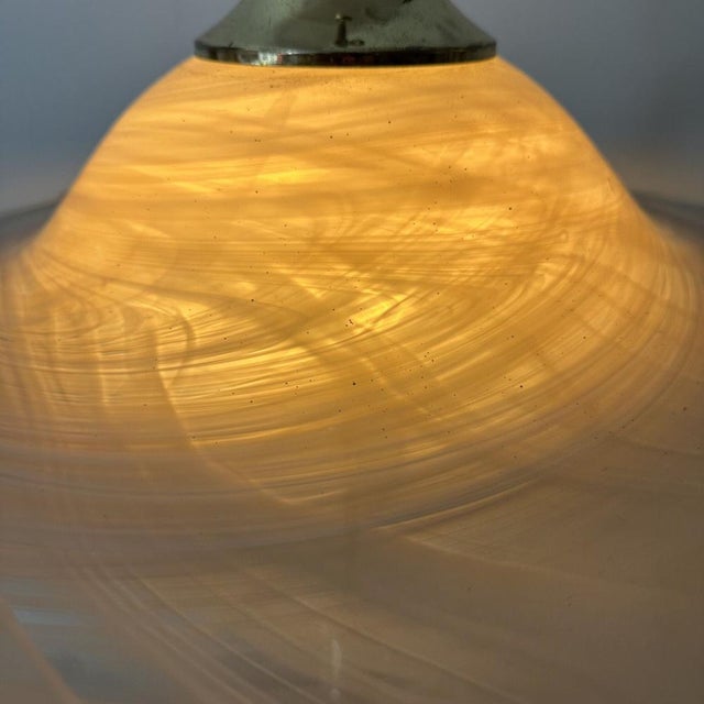 Murano Glass Swirl Hanging Lamp, 1970s For Sale - Image 6 of 14