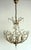 Metal Brass and Lead Crystal 5-Light Chandelier, 1970s For Sale - Image 7 of 12