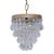 Vintage Filigree Floral Brass Rim With French Pendalogue Crystal Chandelier For Sale