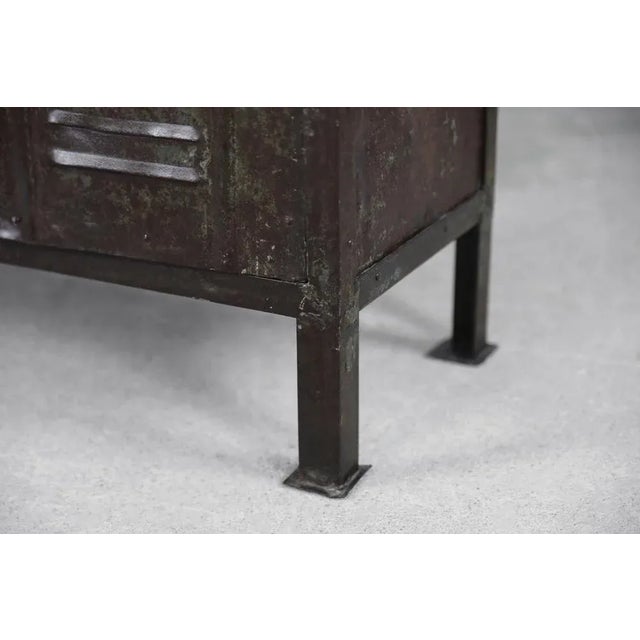 Vintage Industrial Metal Factory Cabinet, 1950s For Sale - Image 16 of 18