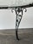 Black Wrought Iron Rose Patio Coffee Table With Round Glass Top by Woodard, Mid-20th Century For Sale - Image 9 of 14