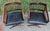 Beautiful set of 1940's Bankers /Campaign wood chairs. They have. solid wood back around the top with decorative spindles...