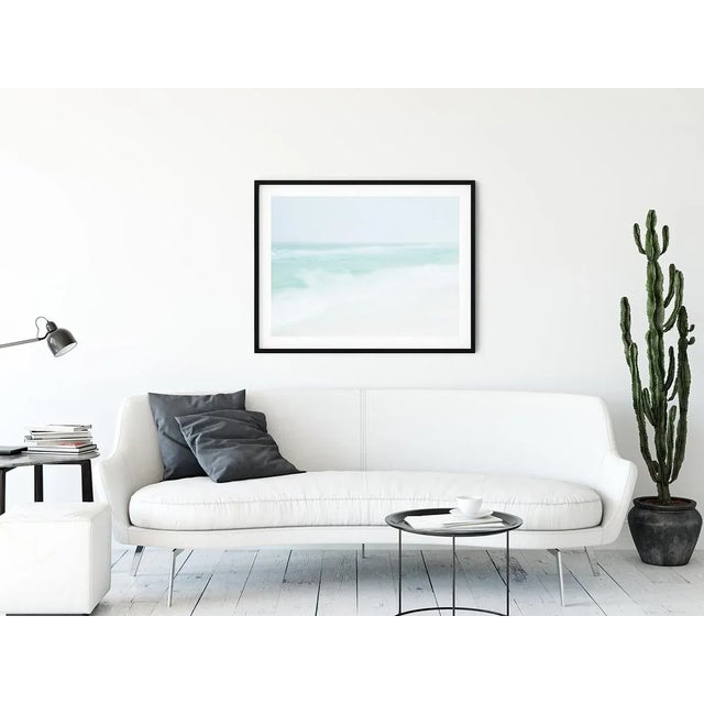 Paper Minimalist Coastal Art, 'Beach Spray' Impressionist Seascape Photograph, Large 45 X 30" Beach Photography Print, Florida Artwork For Sale - Image 7 of 8