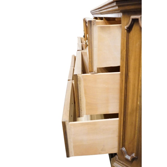 Wood Hooker Furniture Solid Cherry Italian Neoclassical Tuscan Style 68" Triple Dresser 31-860-600 For Sale - Image 7 of 12