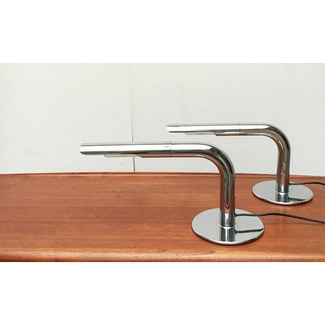 Mid-Century Minimalist Gulp Table Lamps by Ingo Maurer for M-Design, Germany, 1960s, Set of 2 For Sale - Image 5 of 18