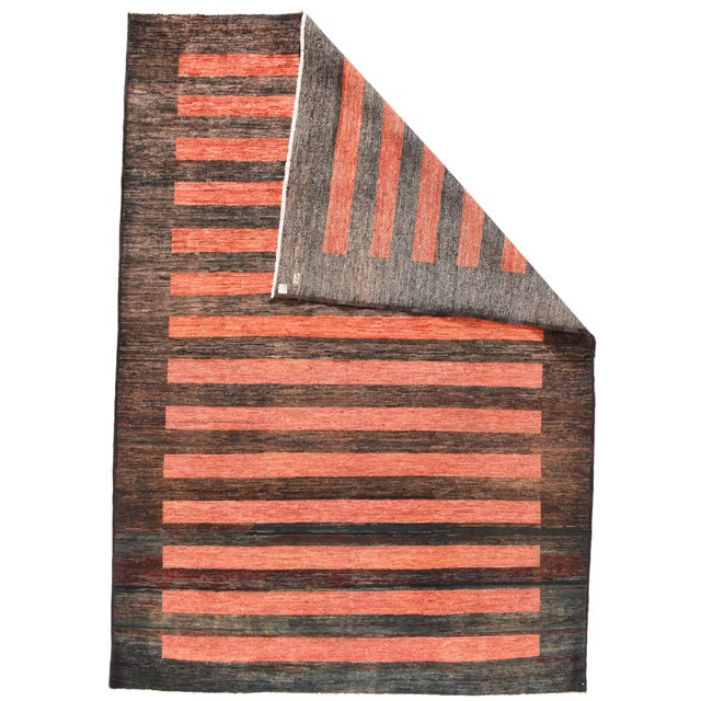 Tribal Gabbeh Rug 6'7'' X 9'7'' For Sale - Image 3 of 4