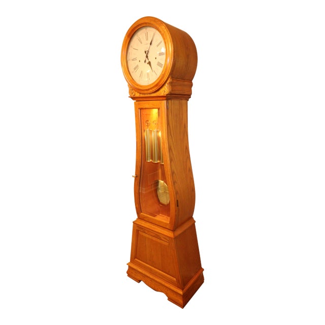 Howard Miller Curved Front Grandfather Clock (Model 610-934) For Sale