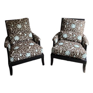 Late 20th Century Pair of McGuire “Umbria” Lounge Chairs For Sale