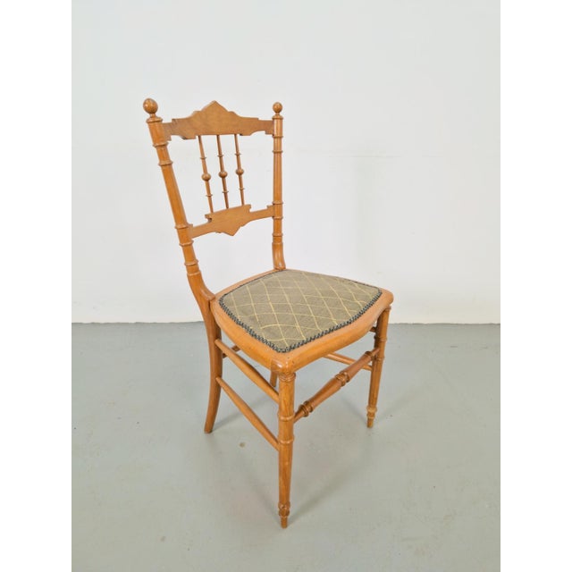 Vintage chiavari spool chair, 1950s italy a very elegant chair entirely in the chiavari style, with a wooden frame and...