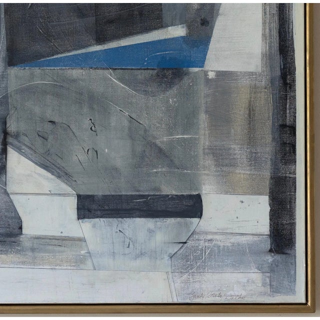 2018 “Revolution” Large Black, White and Gray Acrylic on Canvas by Sandy Walker For Sale - Image 4 of 8